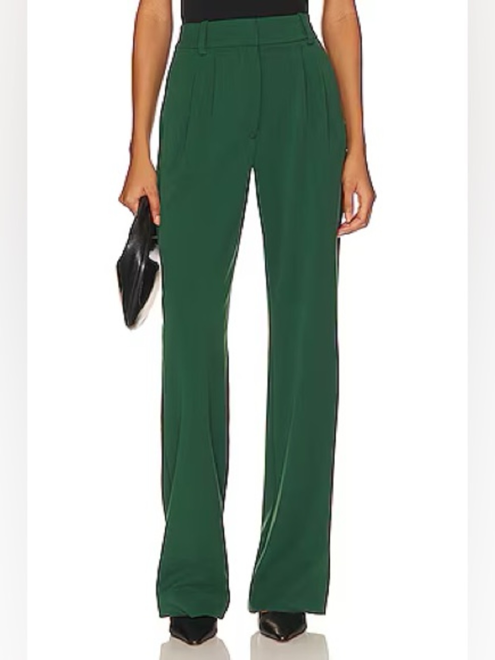 NWT Favorite Daughter Forest Green High-Rise Pants